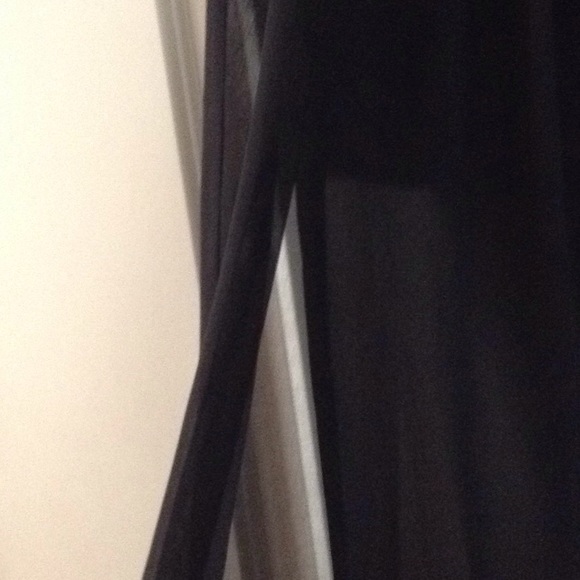 Sexy black maxi skirt with sheer overlay - Picture 4 of 7